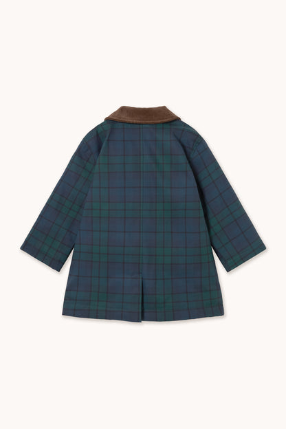 Tinycottons - Check Trench Coat | Navy Check