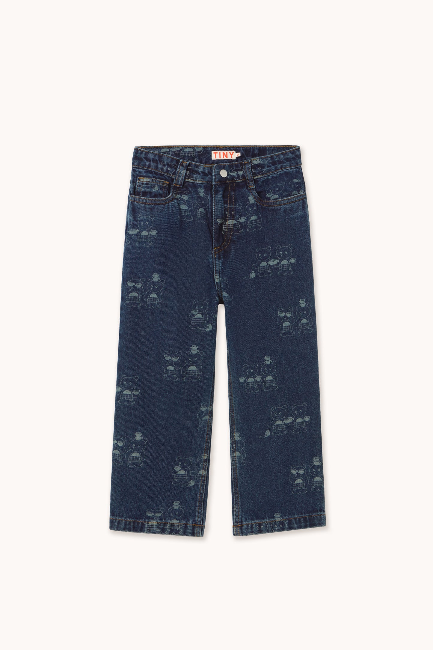 Tinycottons - Tiny Tea Room 2 Straight Denim Pant | Denim Dark Wash