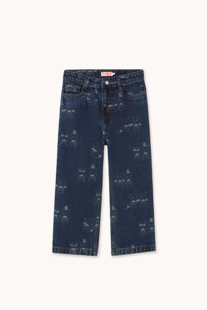 Tinycottons - Tiny Tea Room 2 Straight Denim Pant | Denim Dark Wash