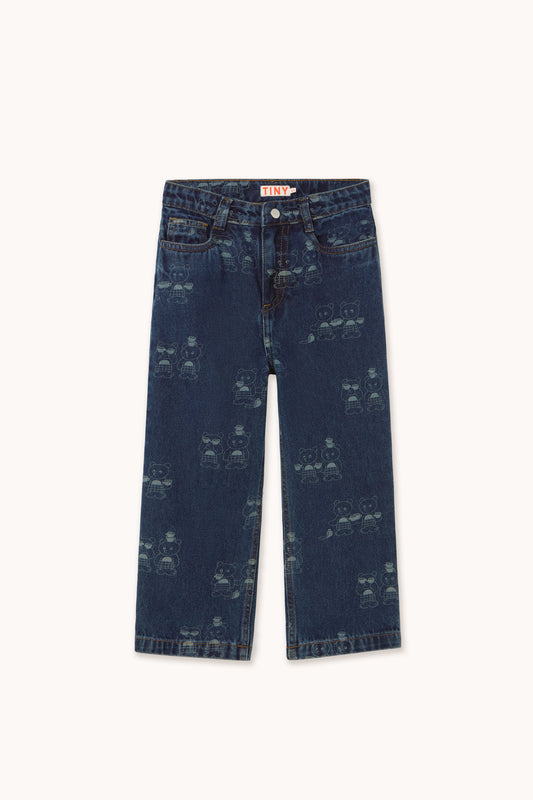 Tinycottons - Tiny Tea Room 2 Straight Denim Pant | Denim Dark Wash