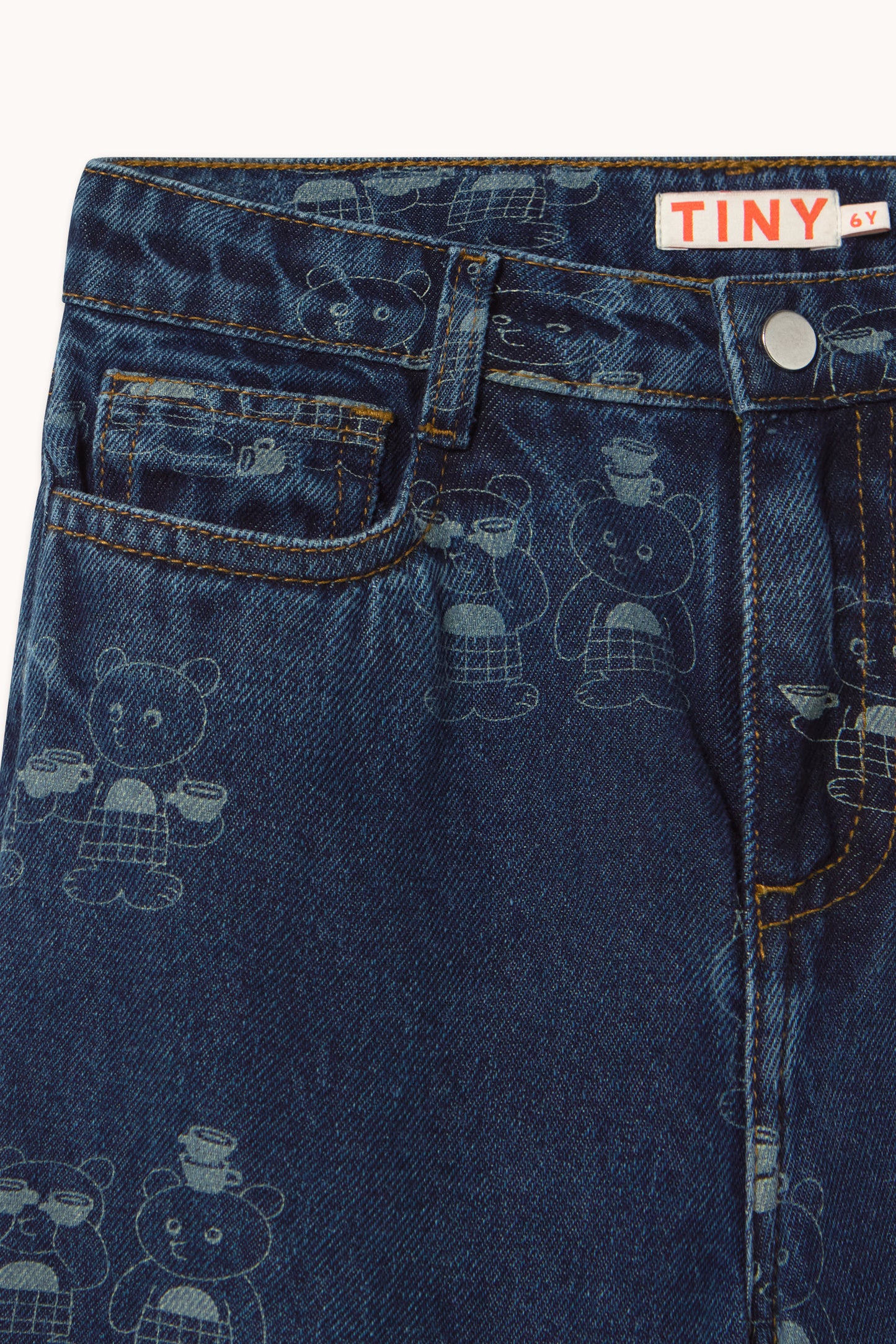 Tinycottons - Tiny Tea Room 2 Straight Denim Pant | Denim Dark Wash