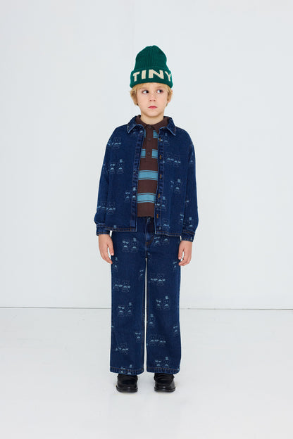 Tinycottons - Tiny Tea Room 2 Straight Denim Pant | Denim Dark Wash