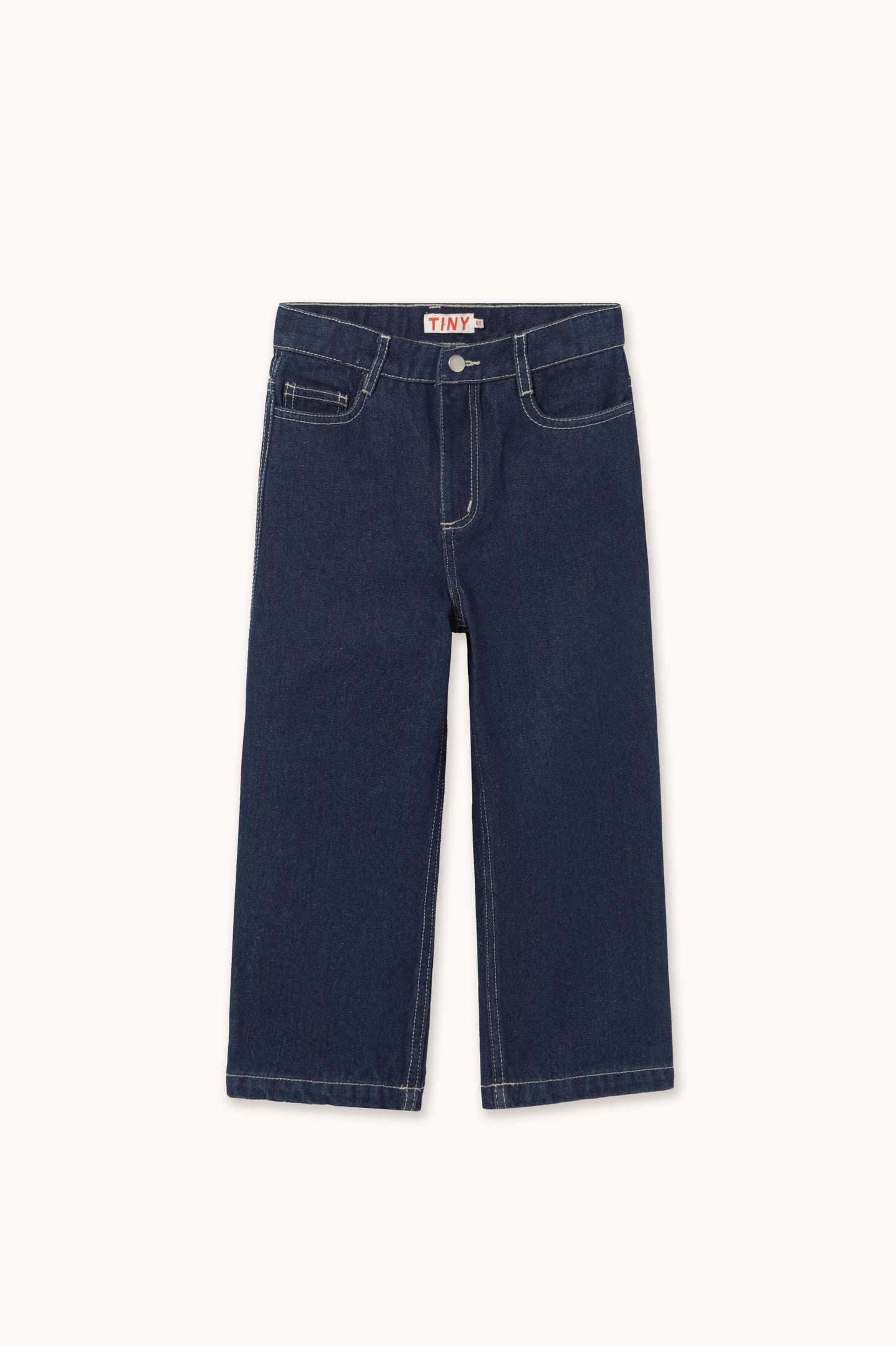 Tinycottons - Contrast Red Denim Jeans Dark Wash | Unisex Jeans AW26