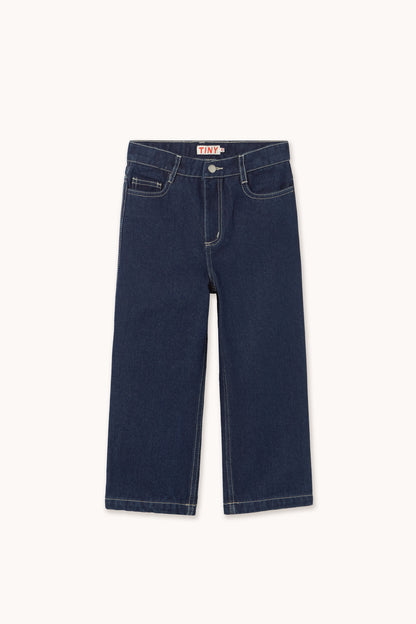 Tinycottons - Contrast Red Denim Jeans Dark Wash | Unisex Jeans AW26
