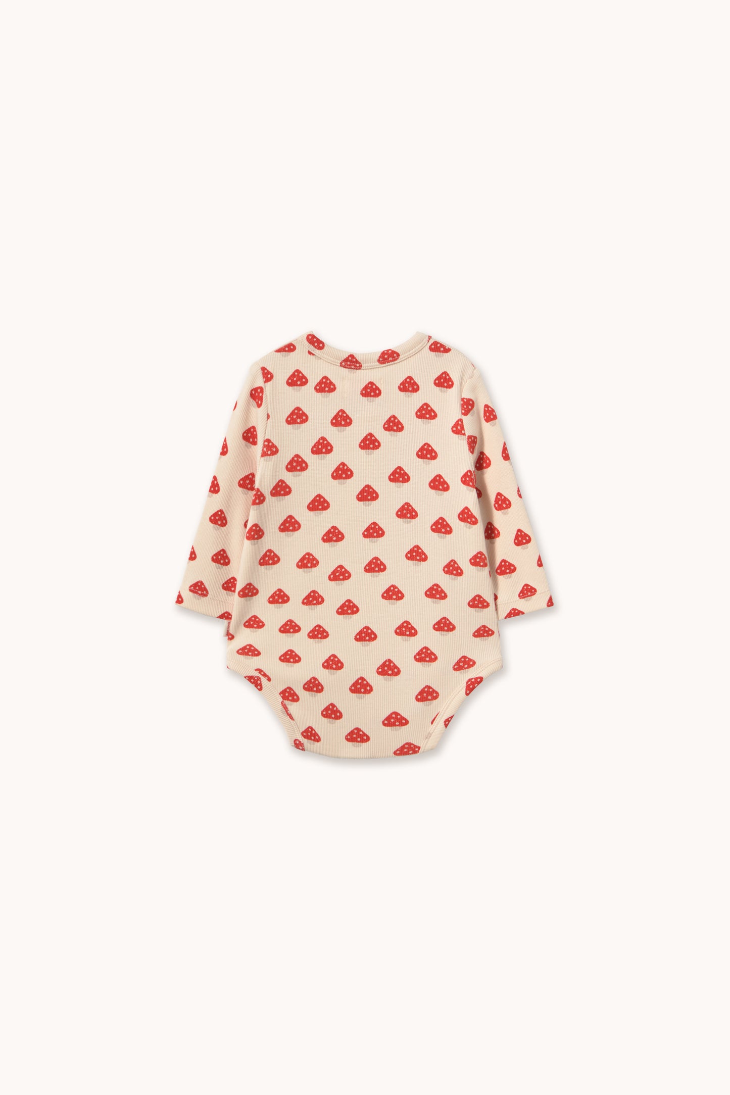 Tinycottons - Mini Mushrooms Rib Crossed Body | Baby Overslag Romper Lange Mouw