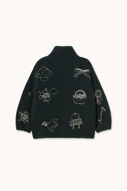 Tinycottons - Tiny Apples Sherpa Jacket | Ink Blue