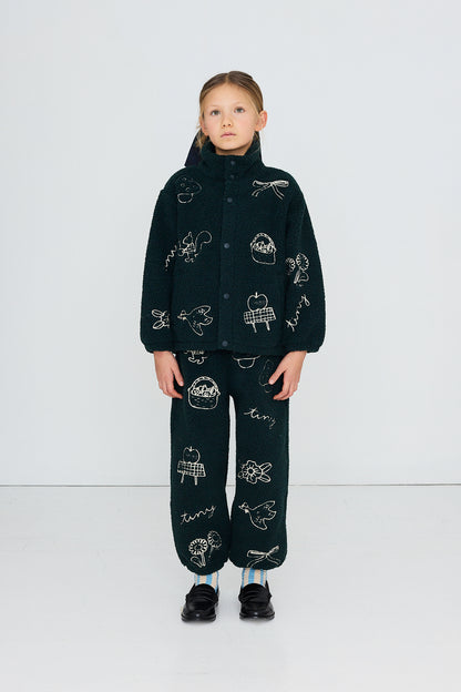 Tinycottons - Tiny Apples Sherpa Jacket | Ink Blue