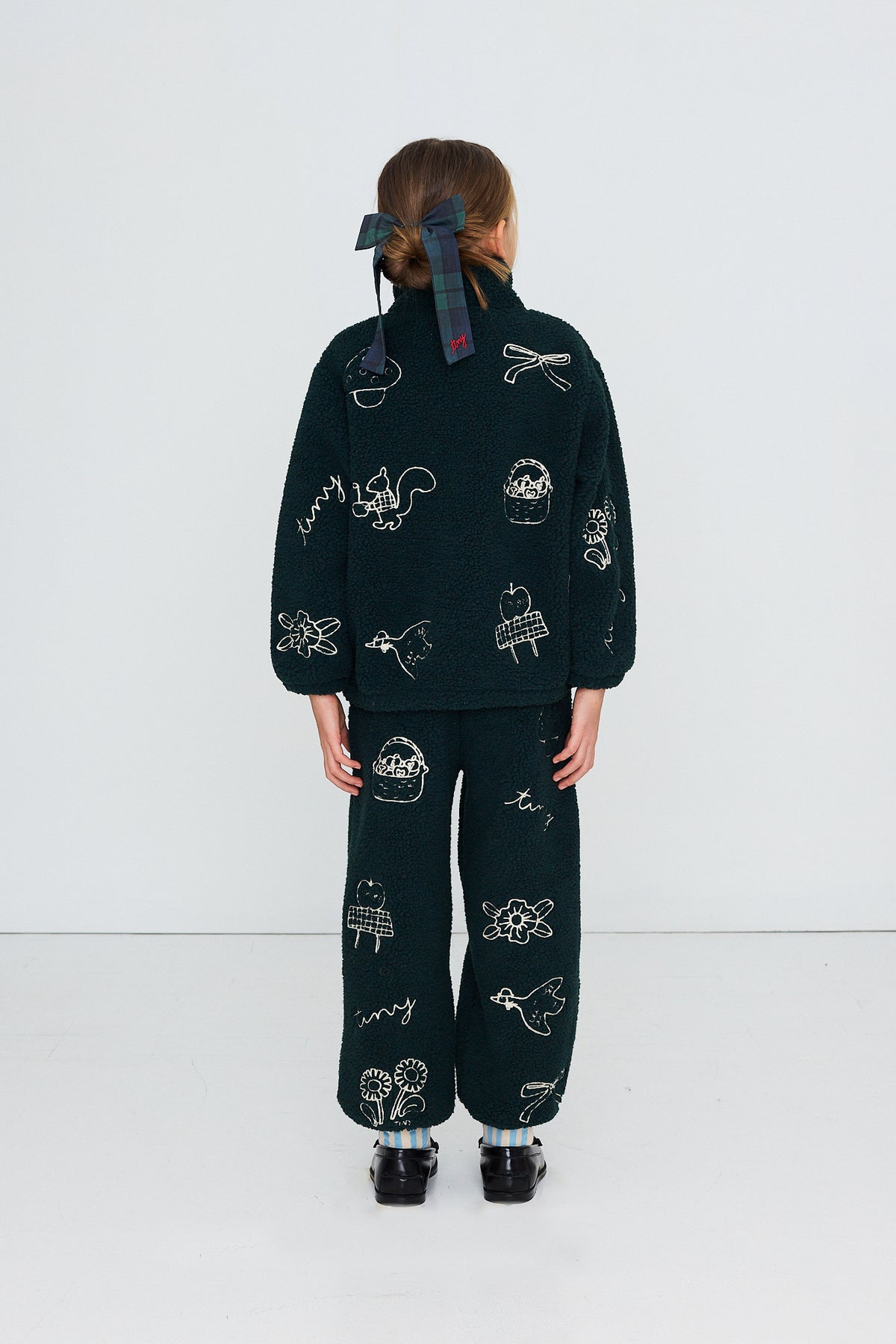 Tinycottons - Tiny Apples Sherpa Jacket | Ink Blue