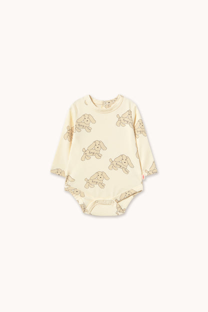 Tinycottons - Dogs Body | Vanilla | Baby Romper Lange Mouw