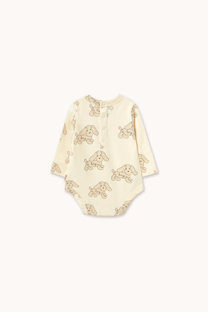 Tinycottons - Dogs Body | Vanilla | Baby Romper Lange Mouw