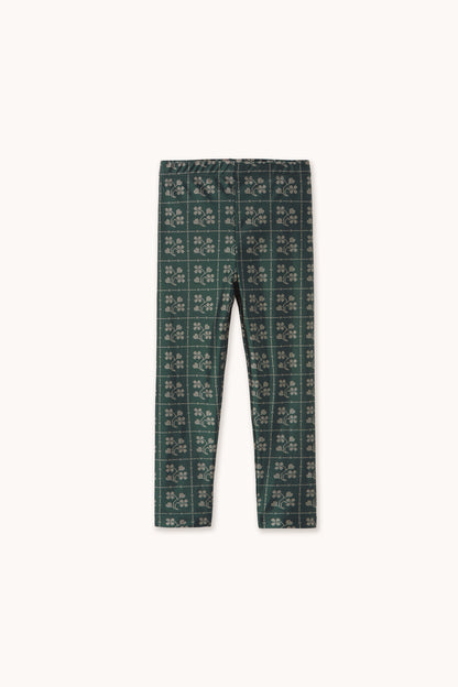 Tinycottons - Dots Flowers Shiny Leggings Ink Blue | Meisjes Legging AW26