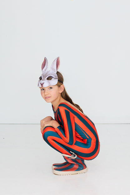 Tinycottons - Red-Blue Stripes Shiny Leggings | Glanzende Kinderlegging AW26