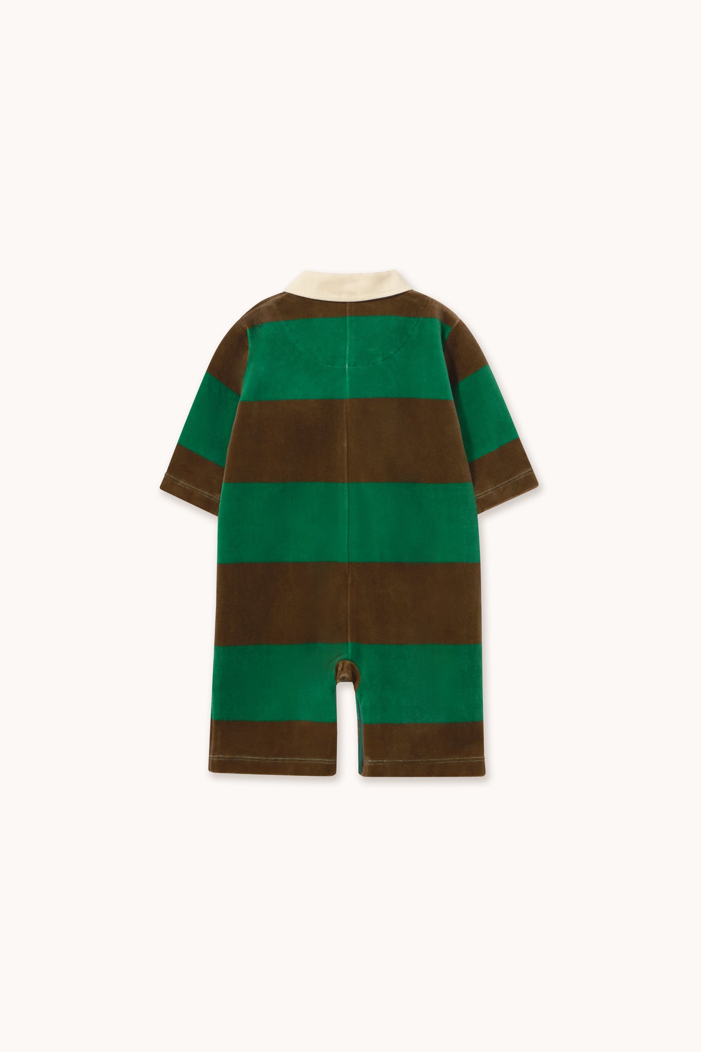 Tinycottons - Green Stripes Polo One-Piece | Dark Green