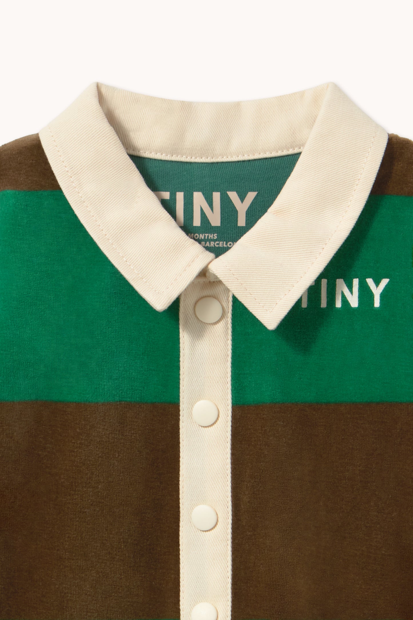 Tinycottons - Green Stripes Polo One-Piece | Dark Green