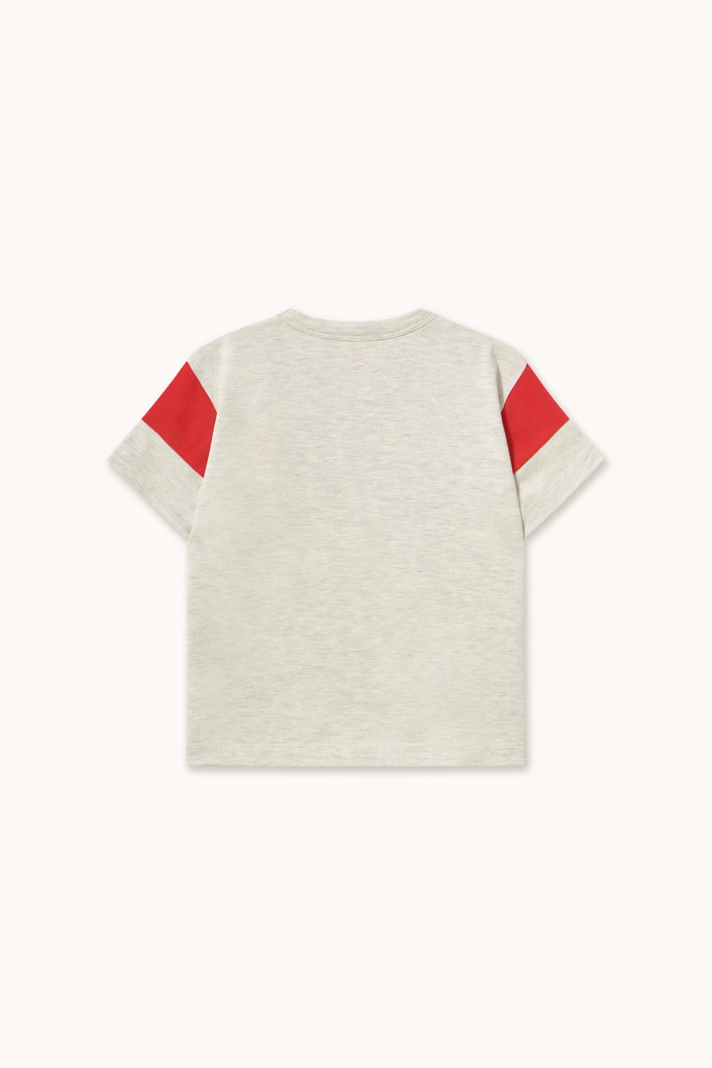 Tinycottons - Tiny Logo Color Block Tee Cream Heather | Unisex Kinder T-shirt AW26