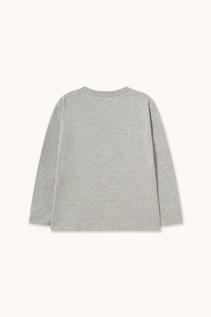 Tinycottons - Two Dogs Graphic Longsleeve Medium Grey Heather | Unisex Longsleeve AW26