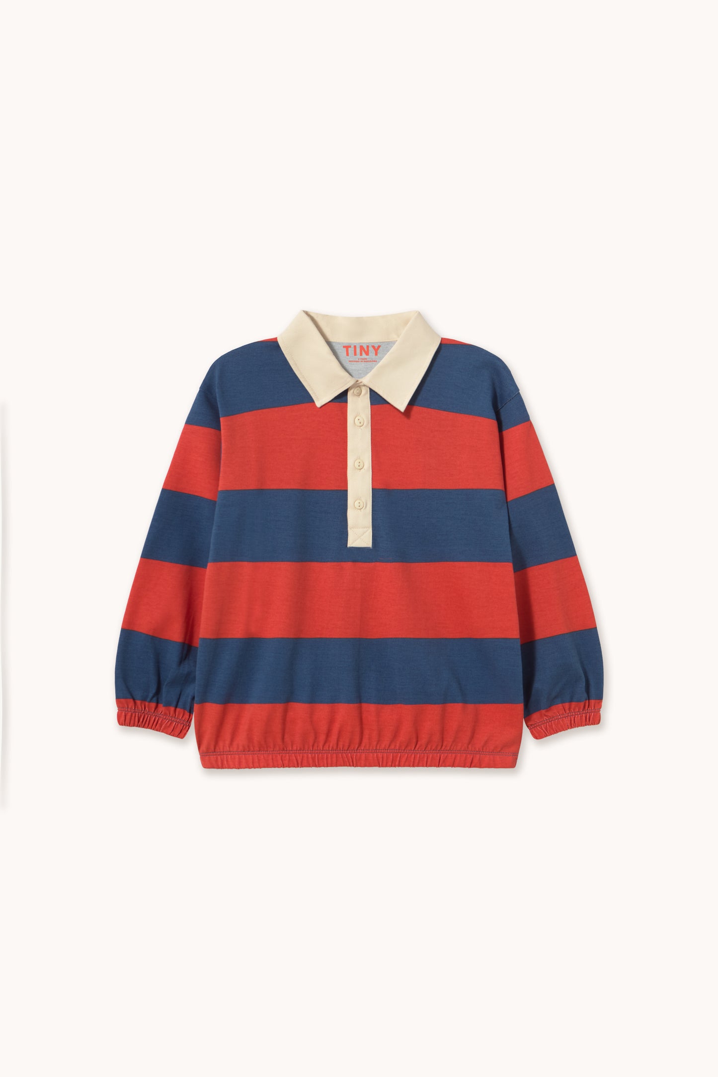 Tinycottons - Dark Red Stripes Polo Sweatshirt | Dark Red