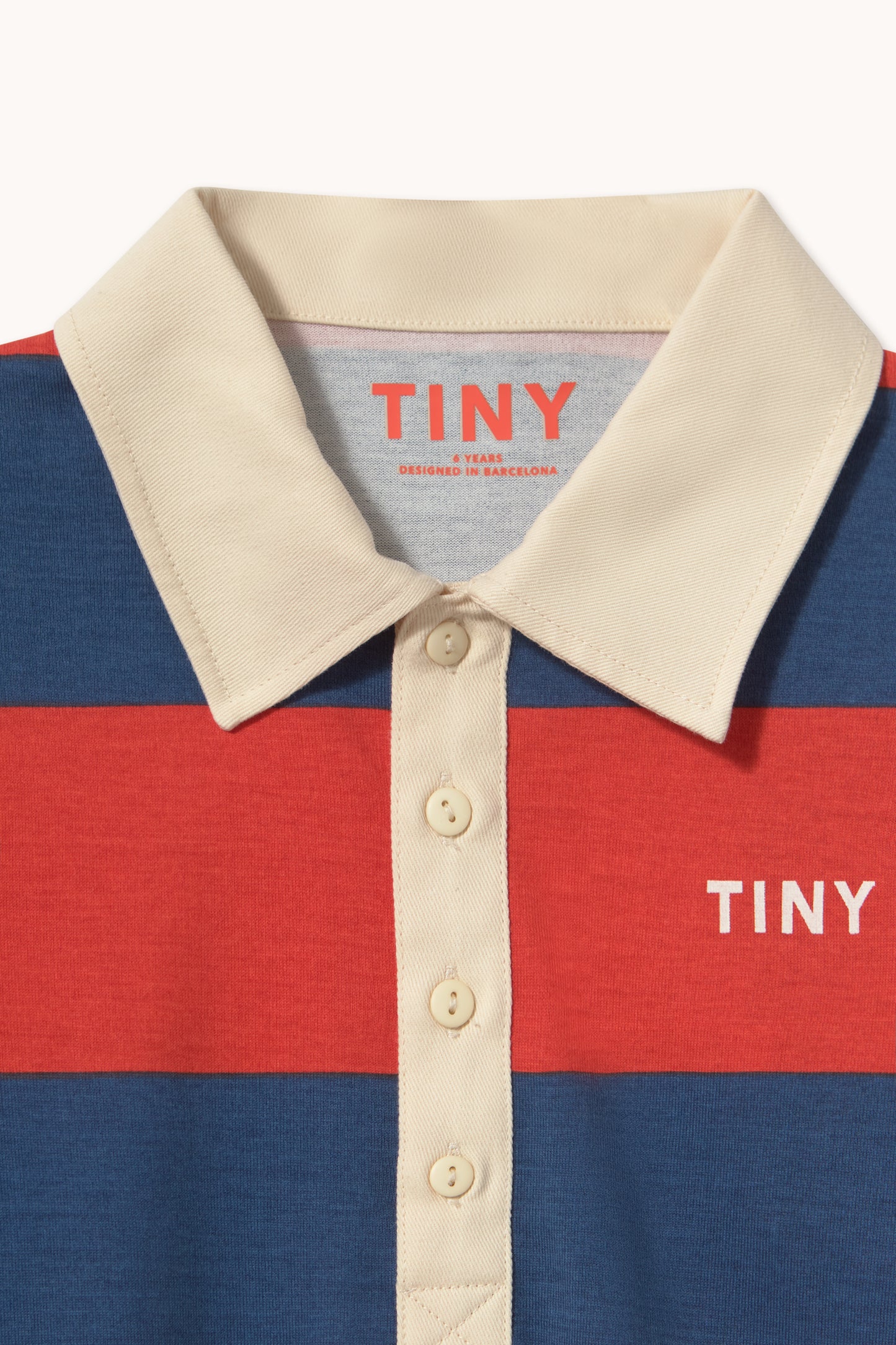Tinycottons - Dark Red Stripes Polo Sweatshirt | Dark Red