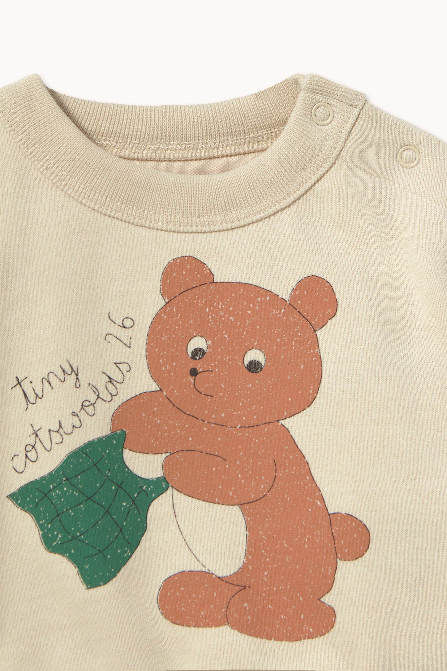 Tinycottons - Bear Graphic Baby Sweatshirt | Baby Sweater Biologisch Katoen