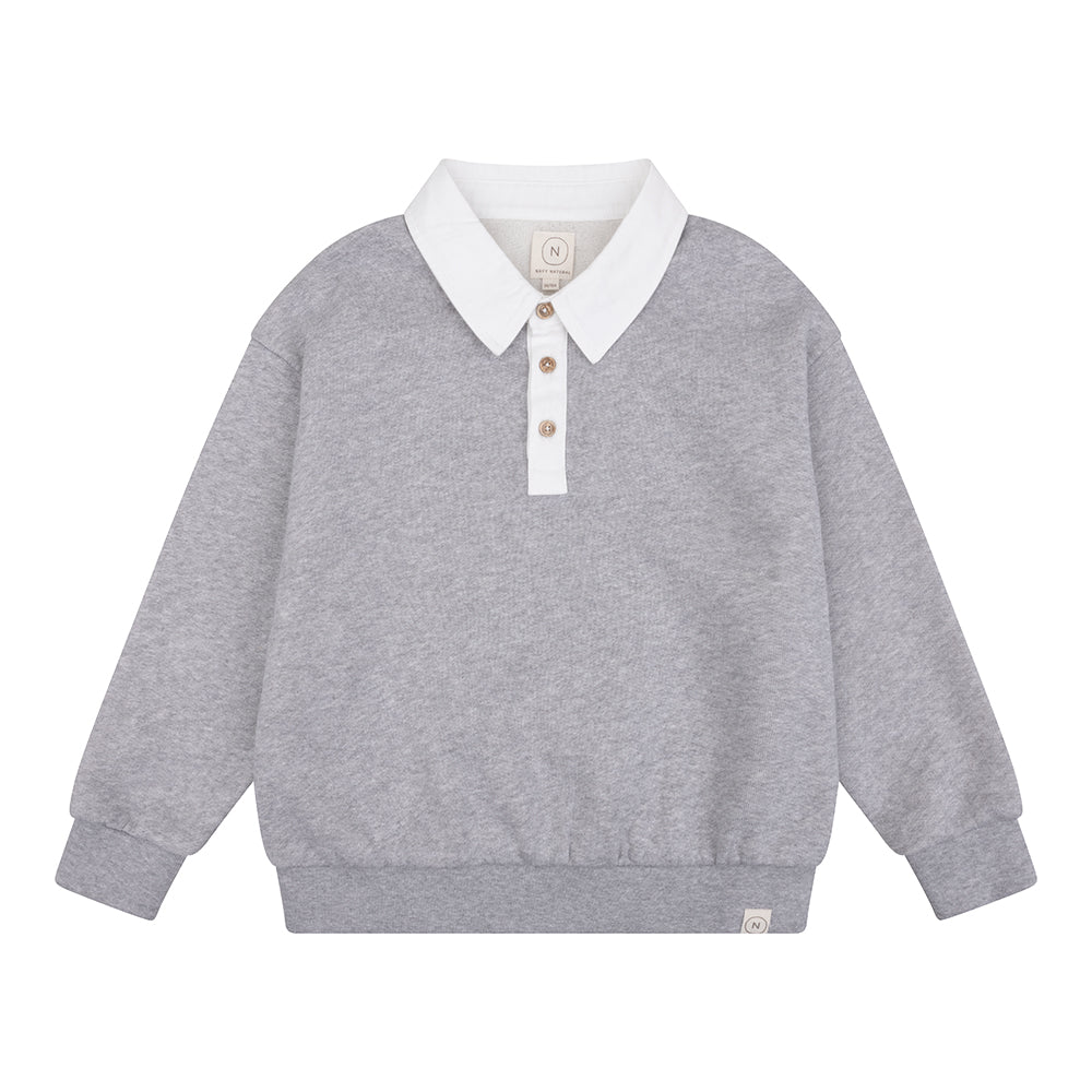 Navy Natural - Juul Sweater grey