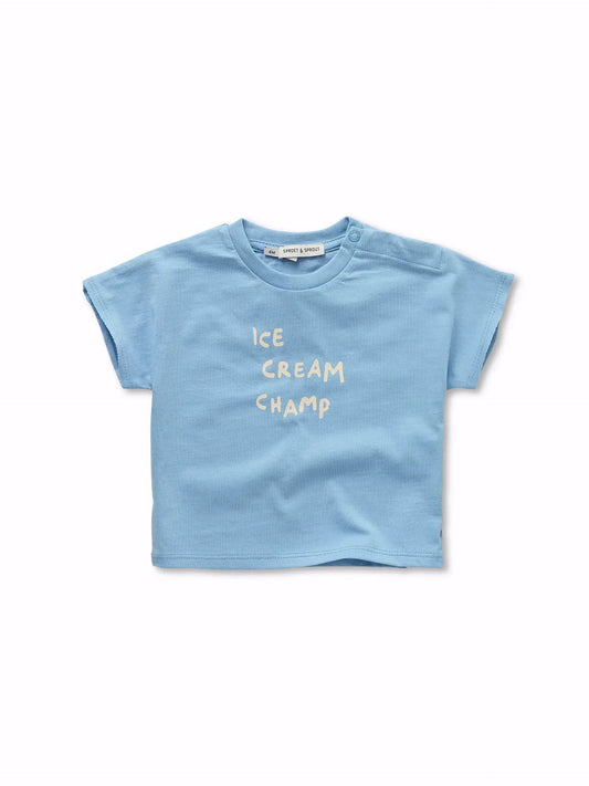 Sproet & Sprout - Baby T-shirt Ice Cream Blue