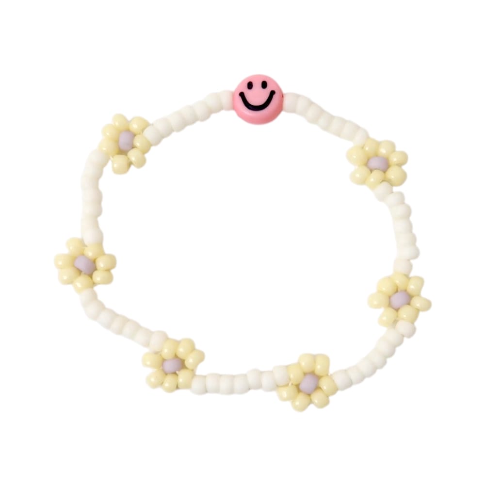 LOVEissue - Bracelet | Daisy smiley pink/sunshine T1