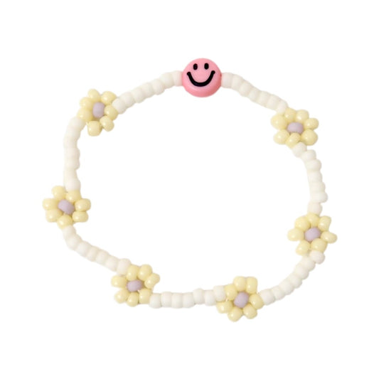 LOVEissue - Bracelet | Daisy smiley pink/sunshine T1