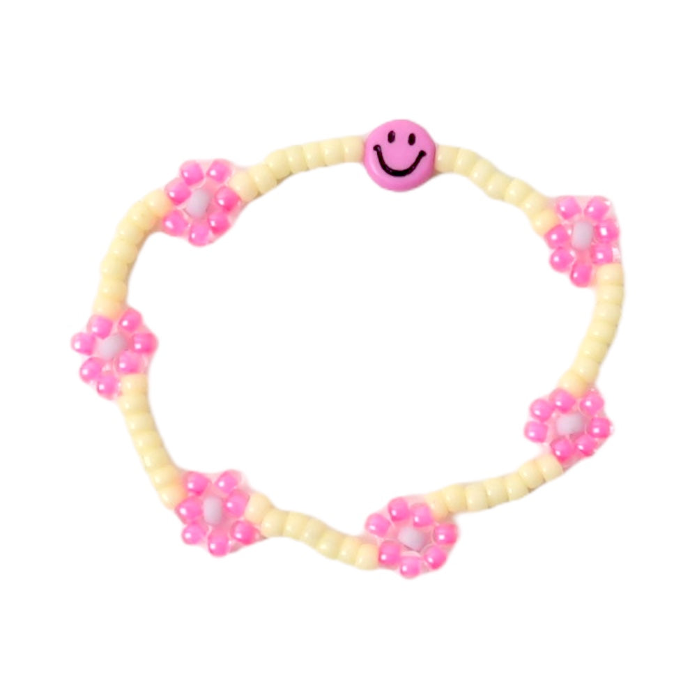 LOVEissue - Bracelet | Daisy smiley sunshine/fuchsia