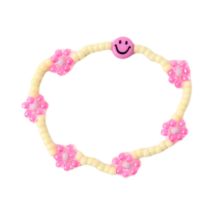 LOVEissue - Bracelet | Daisy smiley sunshine/fuchsia
