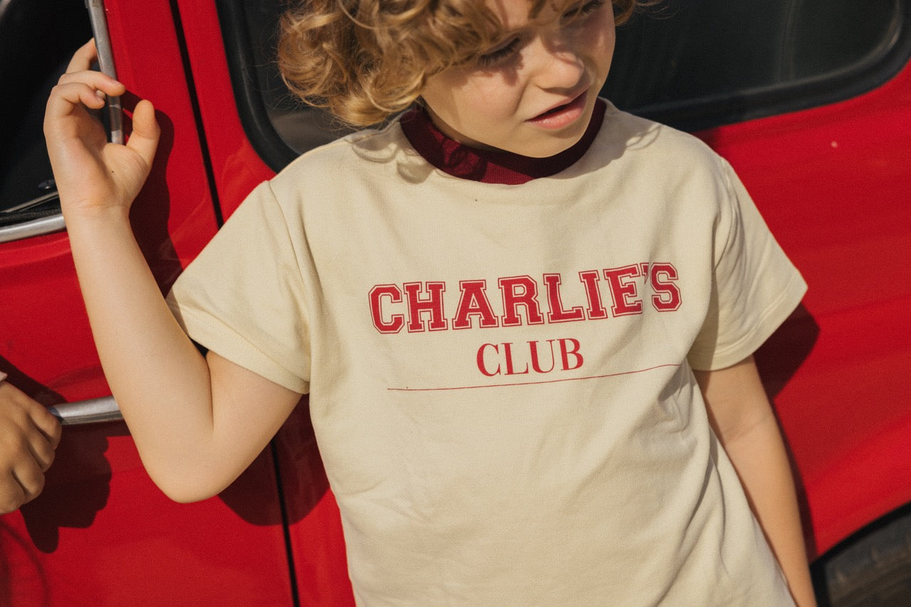 Charlie Petite - Leon T-Shirt bordeaux creme