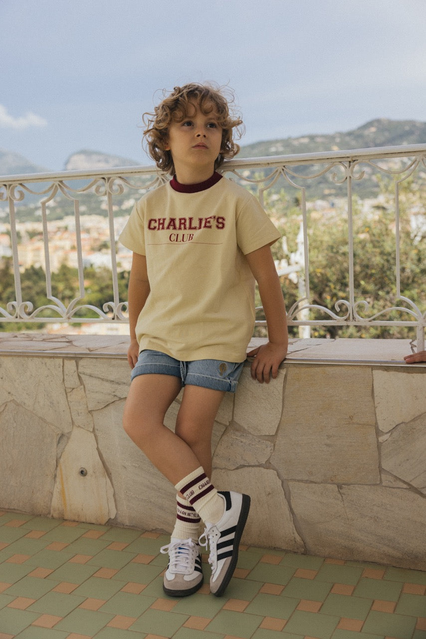 Charlie Petite - Leon T-Shirt bordeaux creme