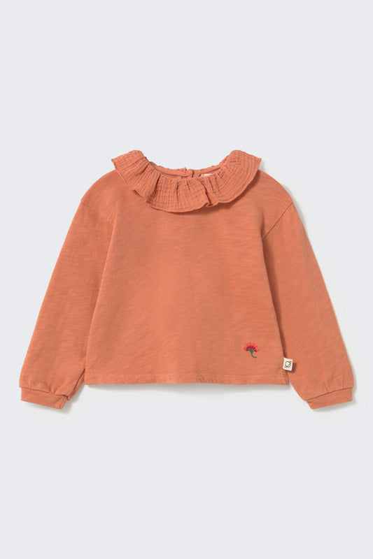 Cozmo - CLARA Baby Ruffle T-Shirt | Pink Siena