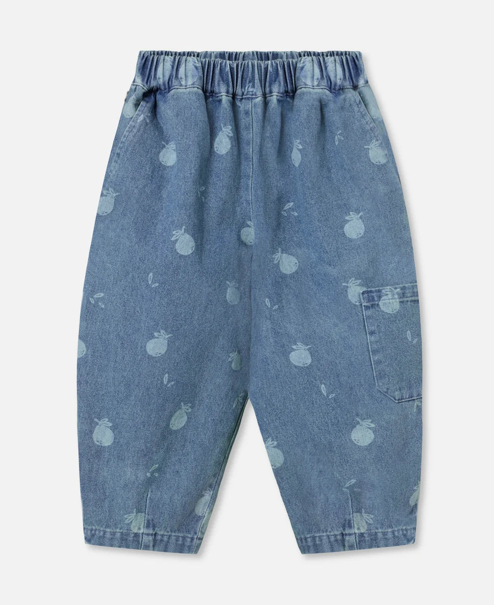 Fliink - Don Denim Duna Cargo Pants | Medium Blue AOP