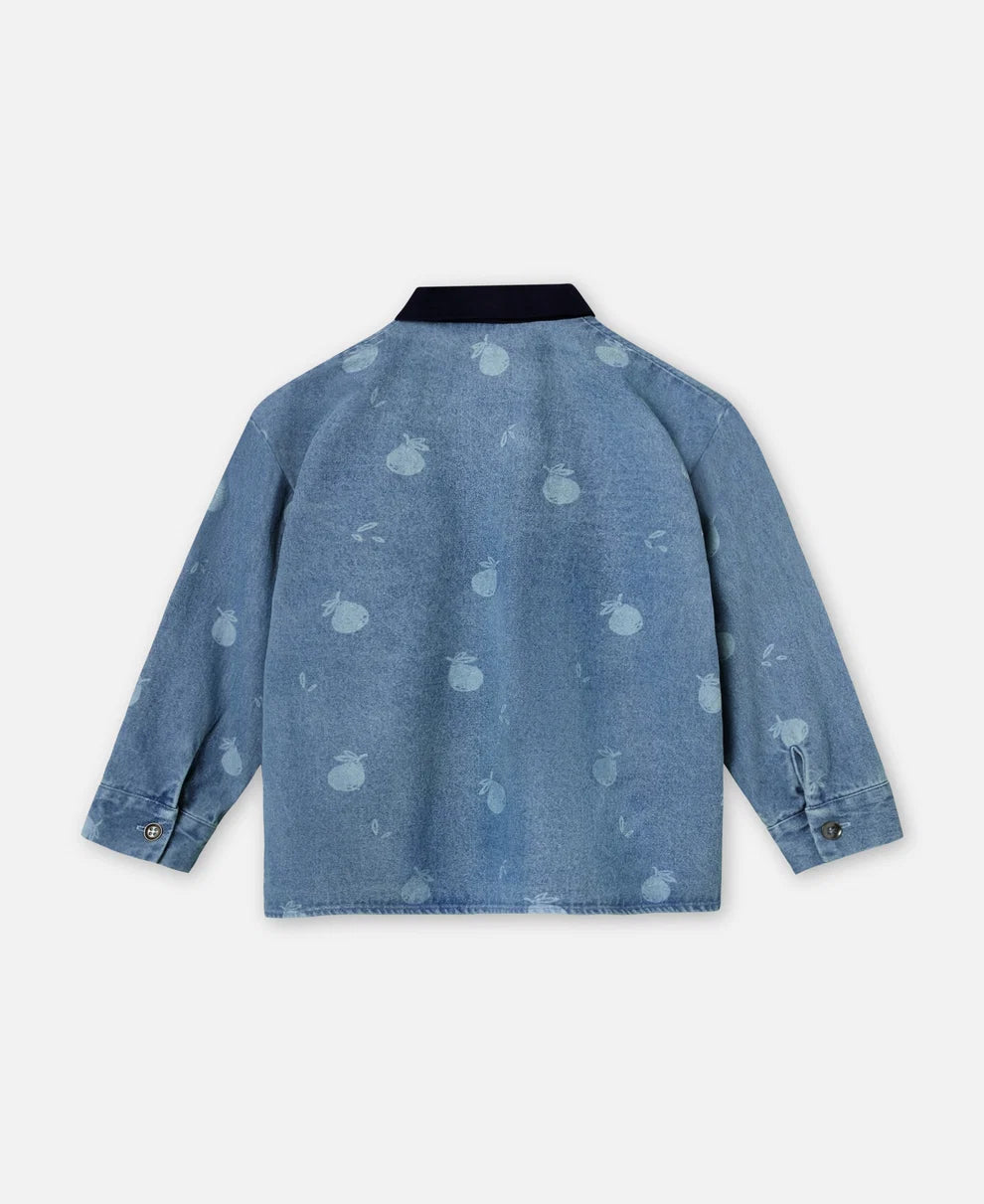 Fliink - Don Denim Shirt | Medium Blue AOP