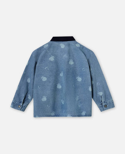Fliink - Don Denim Shirt | Medium Blue AOP