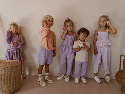 Navy Natural – Loe Ruffle Top Lila