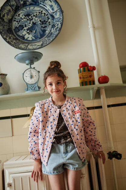 Petit Blush - Bomber Jacket | Candy Hearts AOP