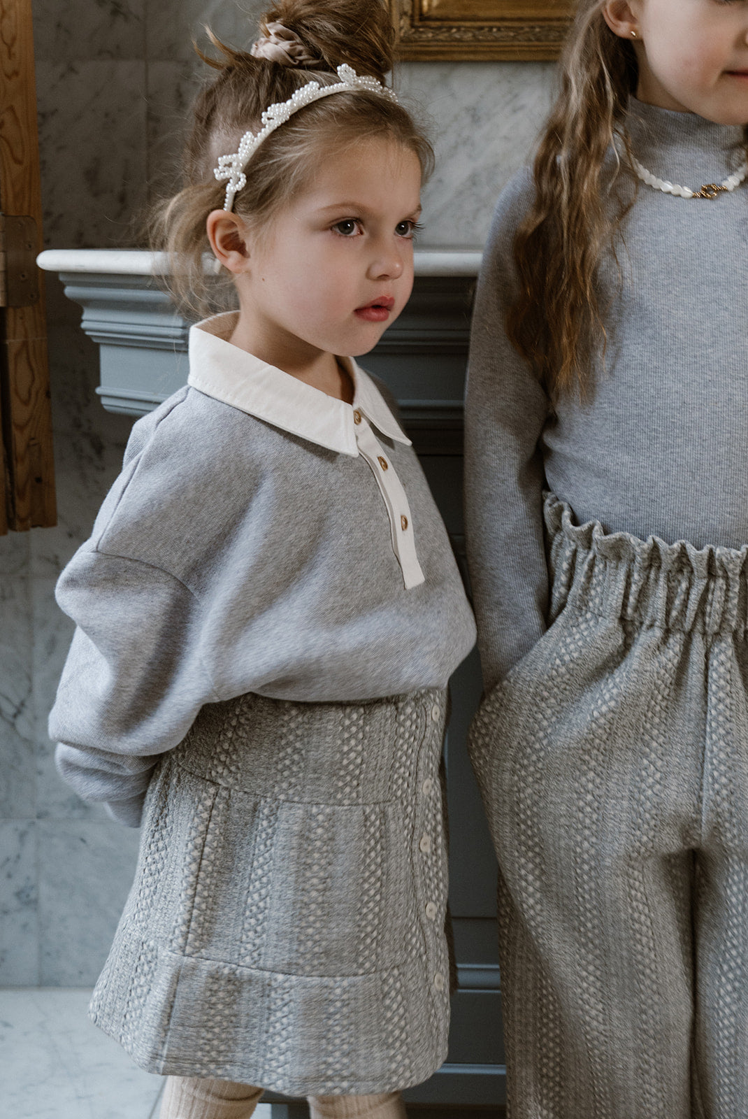 Navy Natural - Juul Sweater grey