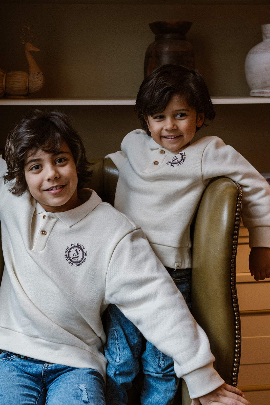 Navy Natural - George sweater creme
