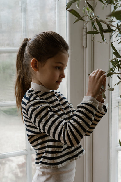 Navy Natural - Mikki Vest Navy Stripe