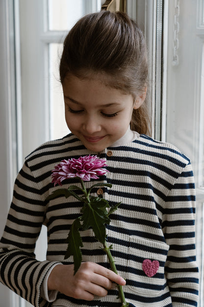 Navy Natural - Mikki Vest Navy Stripe