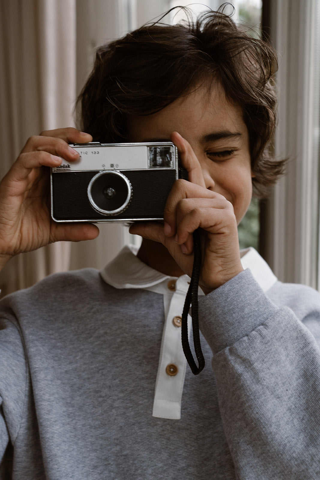 Navy Natural - Juul Sweater grey