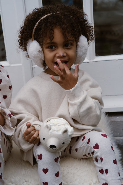 Navy Natural - Oversized Sweater Lilas Heart