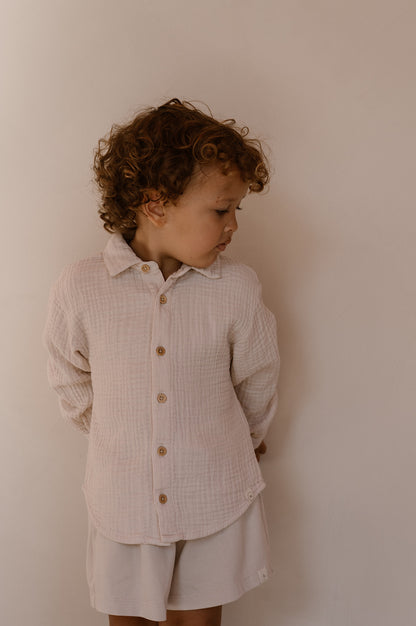 Navy Natural – Niels Short Almond Mousseline