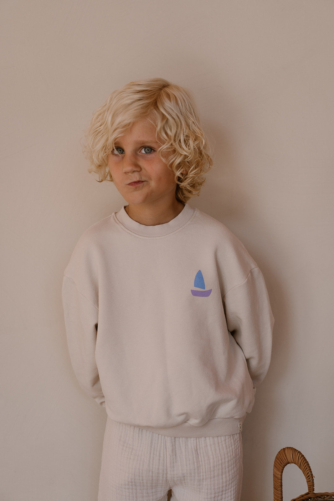 Navy Natural – Mex Pants Almond Mousseline