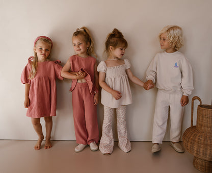 Navy Natural – Mex Pants Almond Mousseline