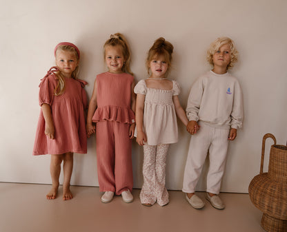 Navy Natural – Rose Top Dusty Rose