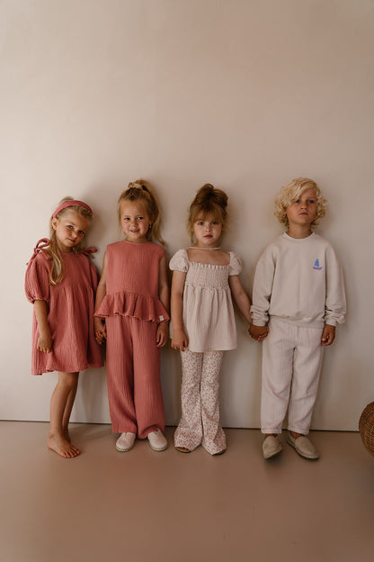 Navy Natural – Rose Top Dusty Rose