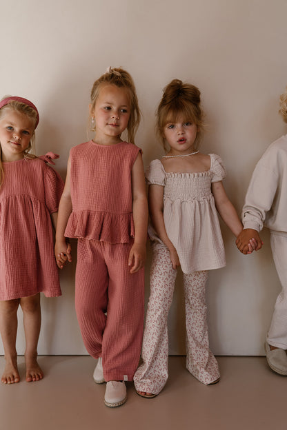 Navy Natural – Rose Top Dusty Rose