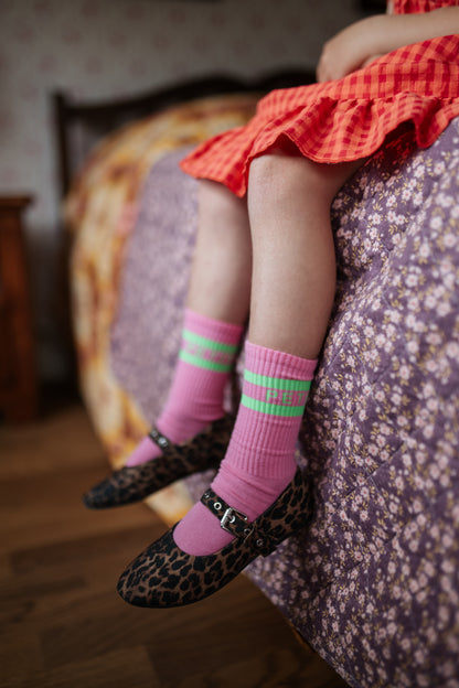 Petit Blush - Meisjes Sport Socks Lemonade | Neon Green